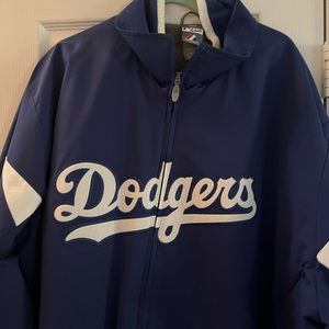 La dodgers majestic athletic on field jacket/Dugout jacket men’s 3XL